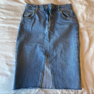 Top Shop midi denim skirt